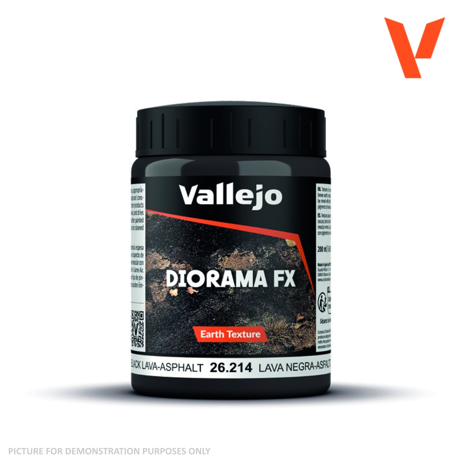 Vallejo Diorama Effects - 26.214 Earth Texture Acrylic Black Lava Asphalt 200ml